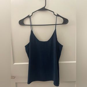 Everlane Clean Silk Camisole in Dark Green
